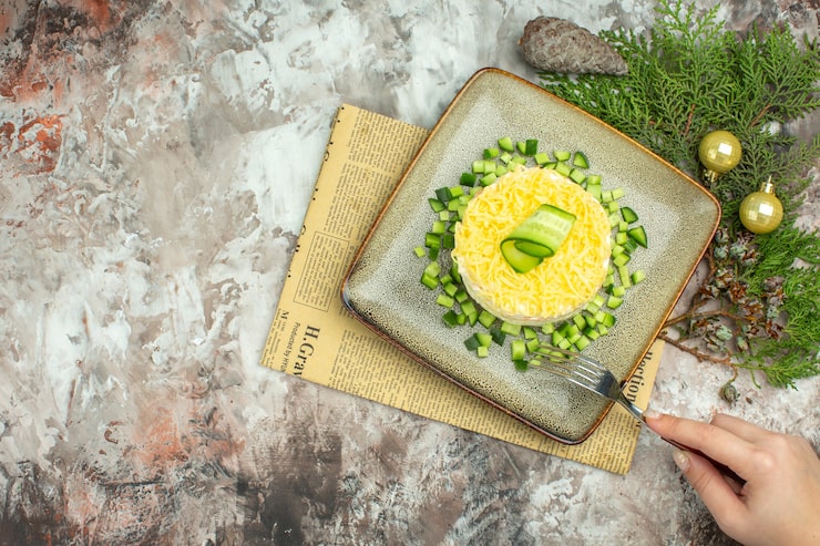 Салат с морепродуктами по рецепту Анны Нетребко